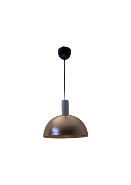 Dylight Retro Bakır Metal Dekoratif Tekli Kafe Mutfak Aydınlatma Avize Çap:30 cm