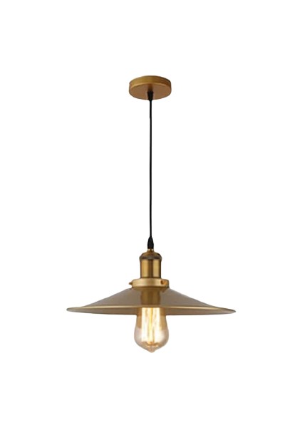 Dylight Retro Metal Eskitme Kaplama Tekli Metal Sarkıt Avize Çap:40 cm