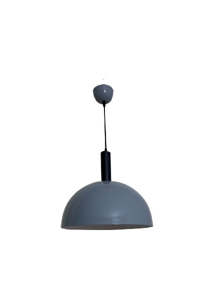 Dylight Retro Gri Metal Dekoratif Tekli Kafe Mutfak Aydınlatma Avize Çap:40 cm