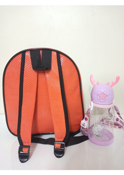 Lovely Fincan Kedi Kabartmalı Kreş, Anaokulu Çantası ve 500 ml Geyikli Çocuk Su Matarası Hediye Seti modelleri