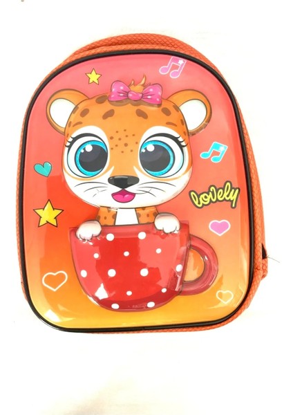 Lovely Fincan Kedi Kabartmalı Kreş, Anaokulu Çantası ve 500 ml Geyikli Çocuk Su Matarası Hediye Seti fırsatları