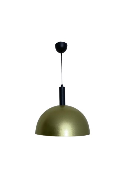 Dylight Retro Gold Metal Dekoratif Tekli Kafe Mutfak Aydınlatma Avize ÇAP:30CM