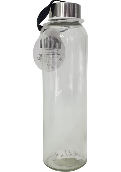 Siyah Kılıflı Cam Matara 500 ml HK2670