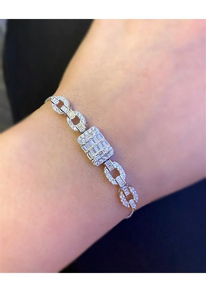 Kadın Baget Detay Gümüş Şık Bileklik fiyatları