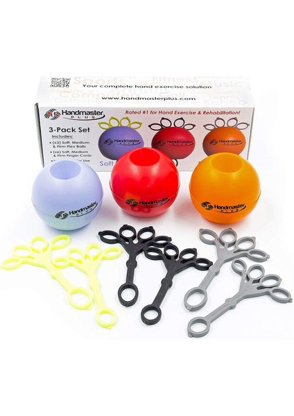 Hand Master Plus Parmak ve El Egzersiz güçlendirme Kuvvetlendirici 3 Lü Set