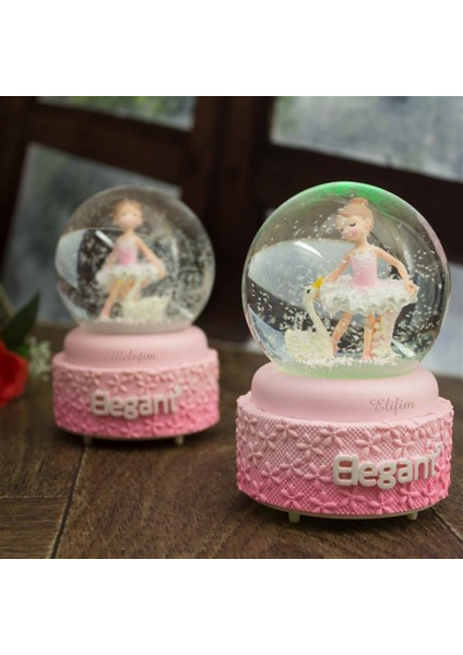 Balerin Kız Işıklı Müzikli Kar Küresi ve Melek Kolye modelleri