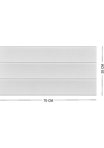 Renkli Duvarlar 70X35CM(0,25M2) Kendinden Yapışkanlı  Beyaz Ahşap Kendinden Yapışkanlı Esnek Duvar Paneli  NW43