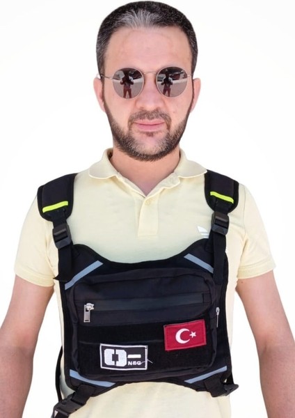 Motorcu Göğüs Çantası Reflektörlü Su Geçirmez Kan Grubu 0rh-