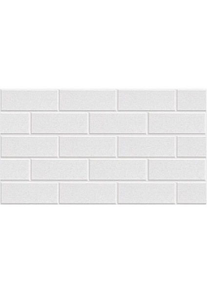 70X38CM(0,26M2) Beyaz Düz Tuğla Arkası Yapışkanlı Esnek Silinebilir Duvar Paneli Duvar Kağıdı NW63 fiyatları