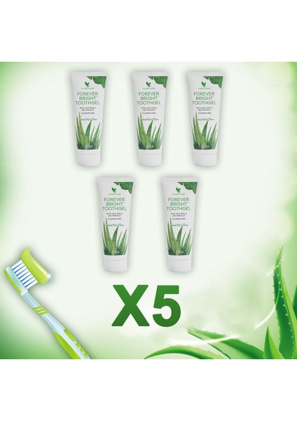 Bright Toothgel Aloe Veralı Diş Macunu 5'li Takım