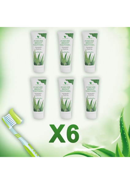 Bright Toothgel Aloe Veralı Diş Macunu 6'lı Takım