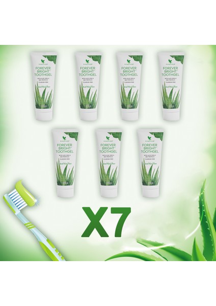 Bright Toothgel Aloe Veralı Diş Macunu 7'li Takım