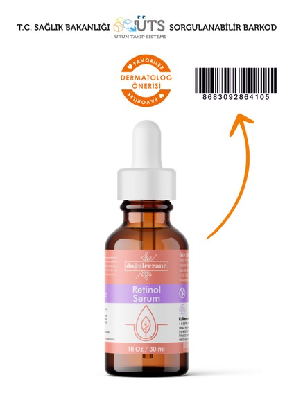 Retinol Serum 30 ml Retinol Shea Butter Hyaluronic Acıd %5 Collagen % 2 Arbutin % 2