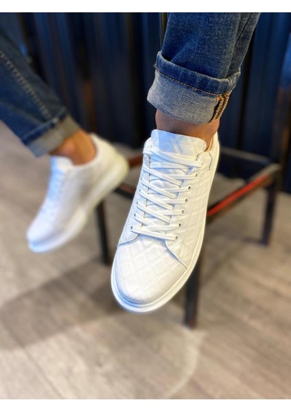 Knack Yüksek Taban Günlük Ayakkabı 044 Kapitone Beyaz fırsatları