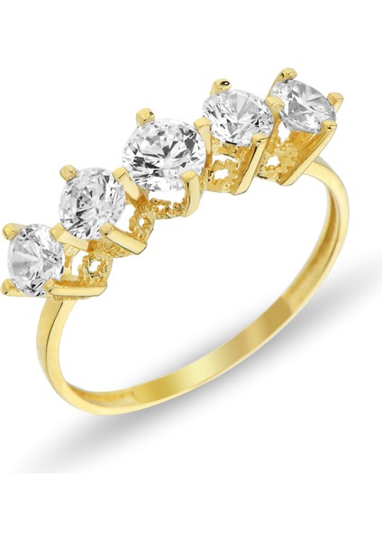 1,25 Carat Beştaş Sarı Altın Yüzük ET73