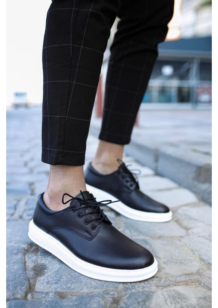 Knack Klasik Erkek Ayakkabı 001 Siyah (Beyaz Taban) fiyatları