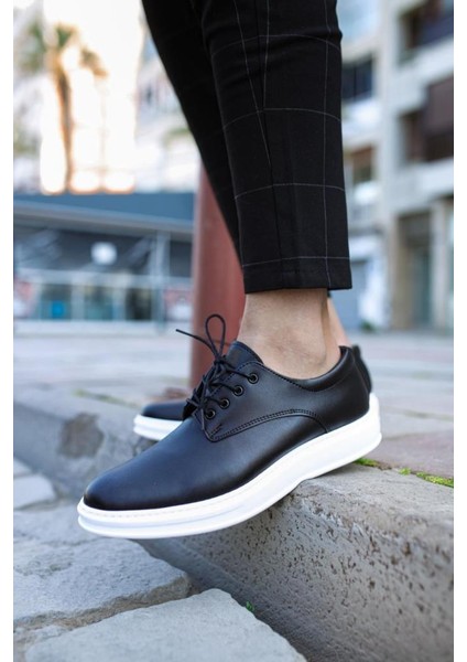 Knack Klasik Erkek Ayakkabı 001 Siyah (Beyaz Taban) indirimleri