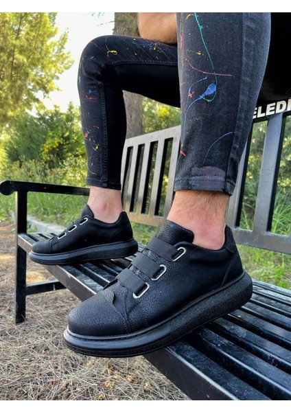 Knack Sneakers Ayakkabı 889 Siyah (Siyah Taban)