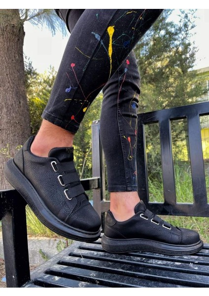 Knack Sneakers Ayakkabı 889 Siyah (Siyah Taban)