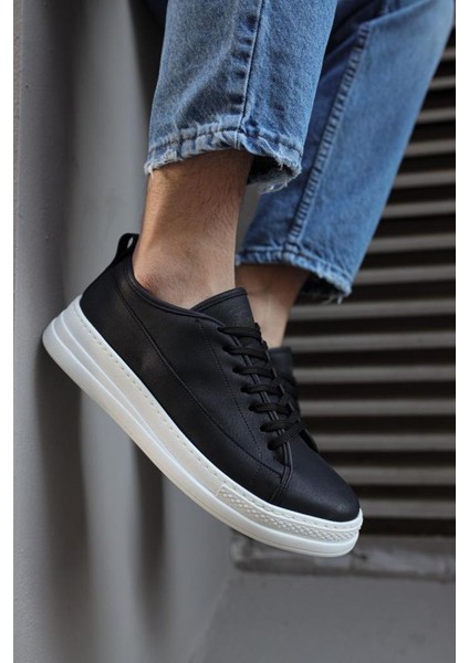 Knack Sneakers Ayakkabı 010 Siyah (Beyaz Taban)