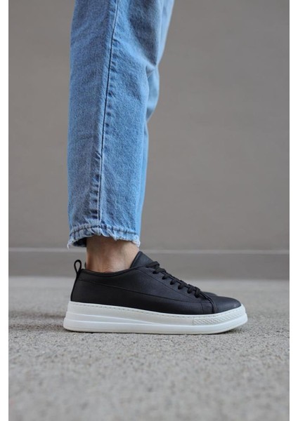 Knack Sneakers Ayakkabı 010 Siyah (Beyaz Taban)