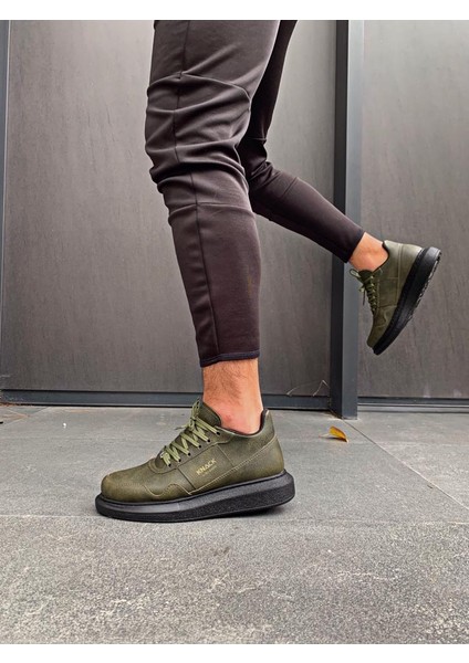 Knack Yüksek Taban Günlük Ayakkabı 040 Haki (Siyah Taban) modelleri