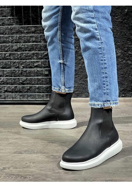 Knack Yüksek Taban Ayakkabı 111 Siyah (Beyaz Taban) fiyatları