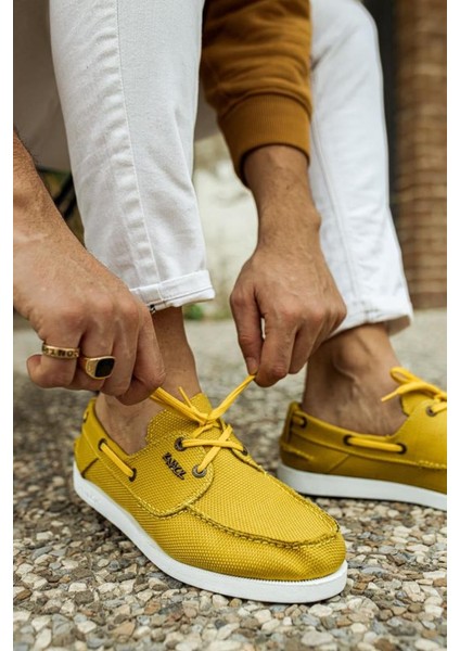 Knack Mevsimlik Keten Ayakkabı 008 Sarı