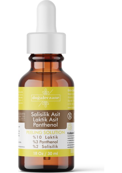 Salisilik Asit - Laktik Asit · Panthenol Peeling Solüsyon 30 ml
