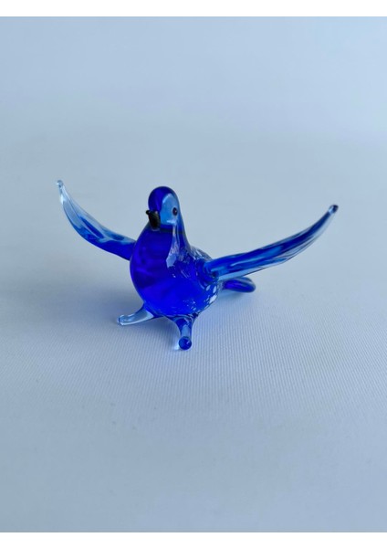 El Yapımı Murano Cam Kuş Biblo A18