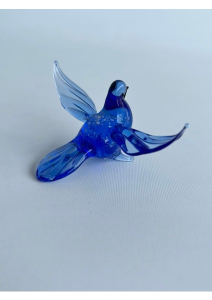 El Yapımı Murano Cam Kuş Biblo A18