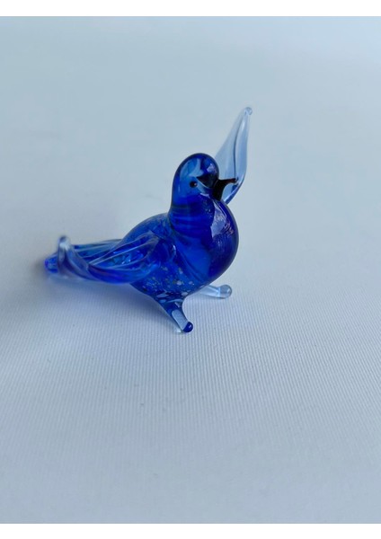 El Yapımı Murano Cam Kuş Biblo A18