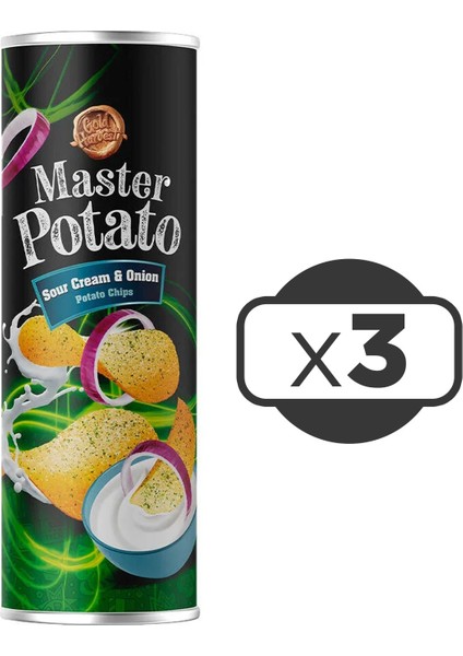 Potato Soğanlı & Ekşi Kremalı Cips 160 gr 3 Adet