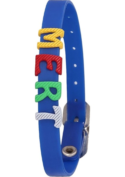 Çocuk Bileklik Silikon Kordon Metal Renkli Harfler - Isme Özel Bileklik BLK11001 fırsatları