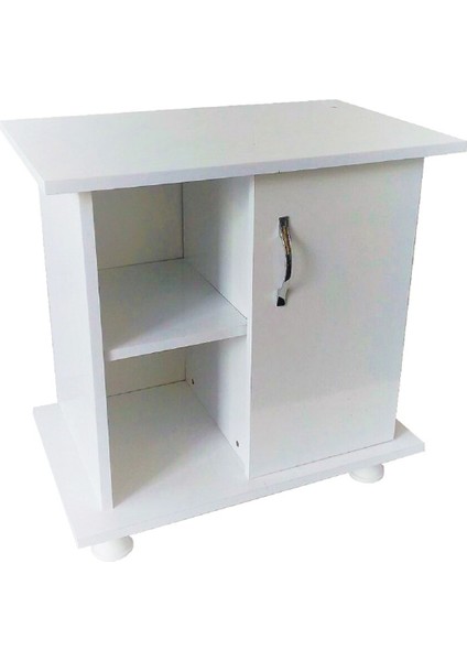 Kanki Pet 65 cm Mdf Akvaryum Raflı Düz Sehpa 65X40X67