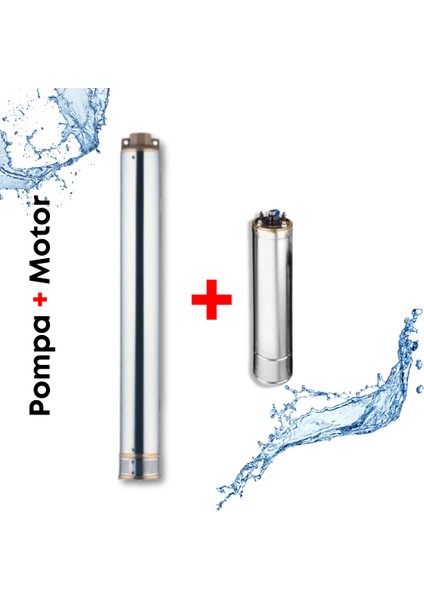 4sdm6/14 - 2 Hp - 220 V Monofaze Dalgıç Pompa