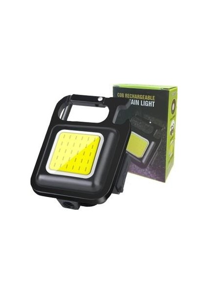 LED Mini Anahtarlık Fener Şarjlı Kamp Balıkçı Tamirci Için Çalışma Feneri Çok Fonksiyonlu Taşınabilir Işık