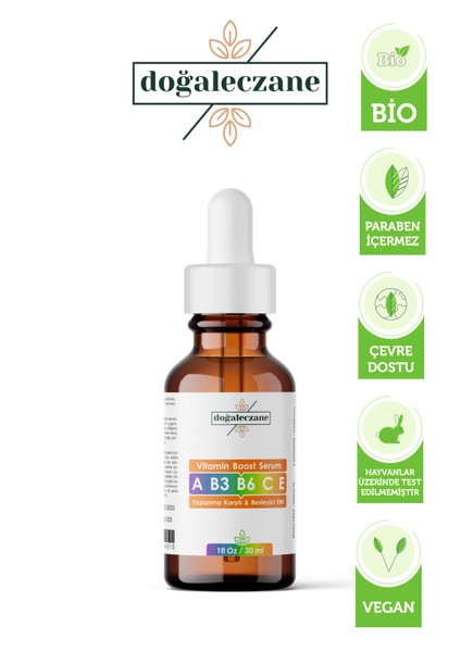 Vitamin Boost A-B3-B6-C-E- Serum + Vitamin C Panthenol Collagen Serum 60 ml fiyatları