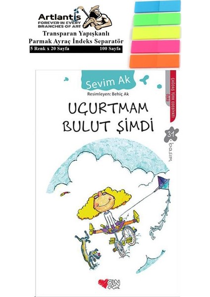 Uçurtmam Bulut Şimdi 85 Sayfa Karton Kapak 1 Adet Fosforlu Transparan Kitap Ayraç - Sevim Ak