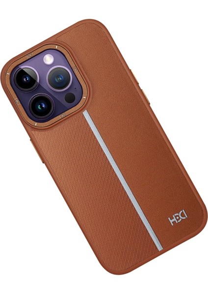 Apple iPhone 14 Pro Max Kılıf Line Pu Deri Lizbon Kapak