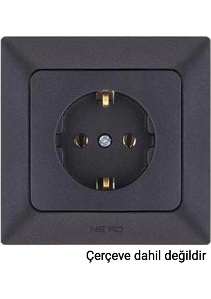 Aras Topraklı Priz - Siyah
