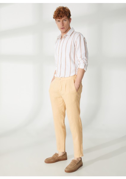 Normal Bel Normal Paça Slim Fit Turuncu Erkek Pantolon A261BERLINO563CONF10B