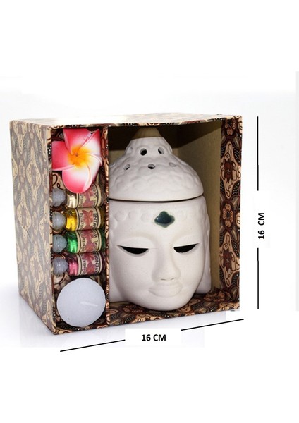 Baykuş Buhurdanlık Ve 4'Lü Yağ Seti