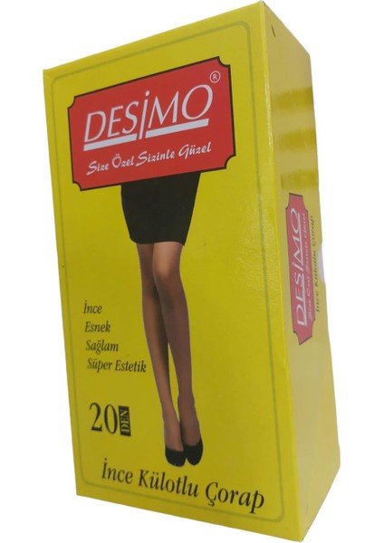 3'lü 20 Denye Mat Ince Külotlu Çorap