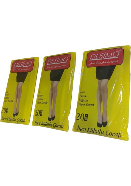 3'lü 20 Denye Mat Ince Külotlu Çorap fiyatları