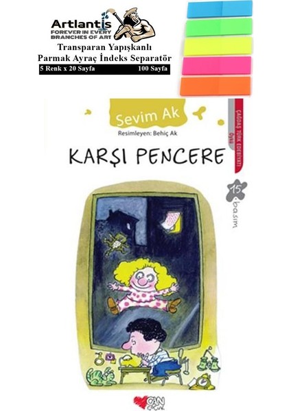 Karşı Pencere 109 Sayfa Karton Kapak 1 Adet Fosforlu Transparan Kitap Ayraç - Sevim Ak