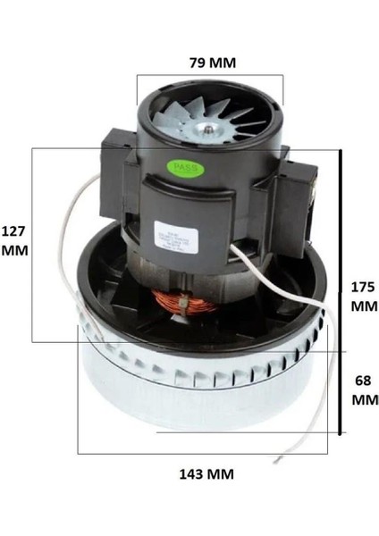 Elektrikli Süpürge Motoru SRV60 1400 W fiyatları