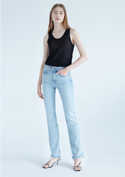 Kadın MARIA Açık Mavi Vintage Premium Jean Pantolon 101225-84434 fiyatları