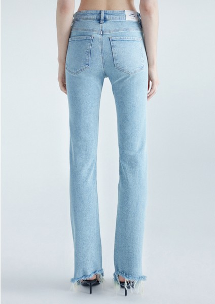 Kadın MARIA Açık Mavi Vintage Premium Jean Pantolon 101225-84434 fırsatları