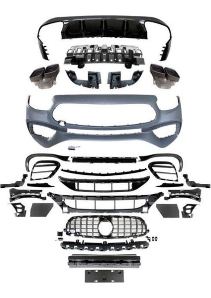 Mercedes c238 e coupe e63 facelift body kit tampon seti 2017 / 2021